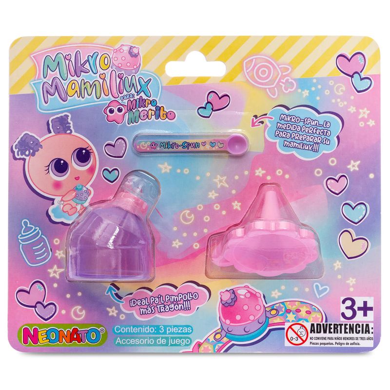 Accesorio-de-juego-Mamiliux-lila-rosa-para-Mikromerito